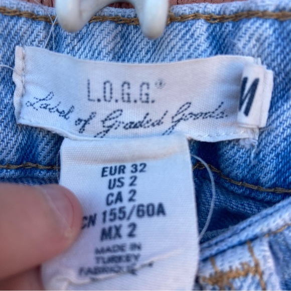 LOGG H&M distressed light wash jeans size 2 Taylor Swift vibes - Picture 2 of 7